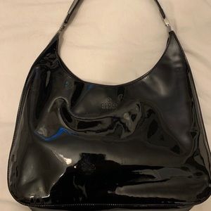 Gucci black patent leather vintage bag